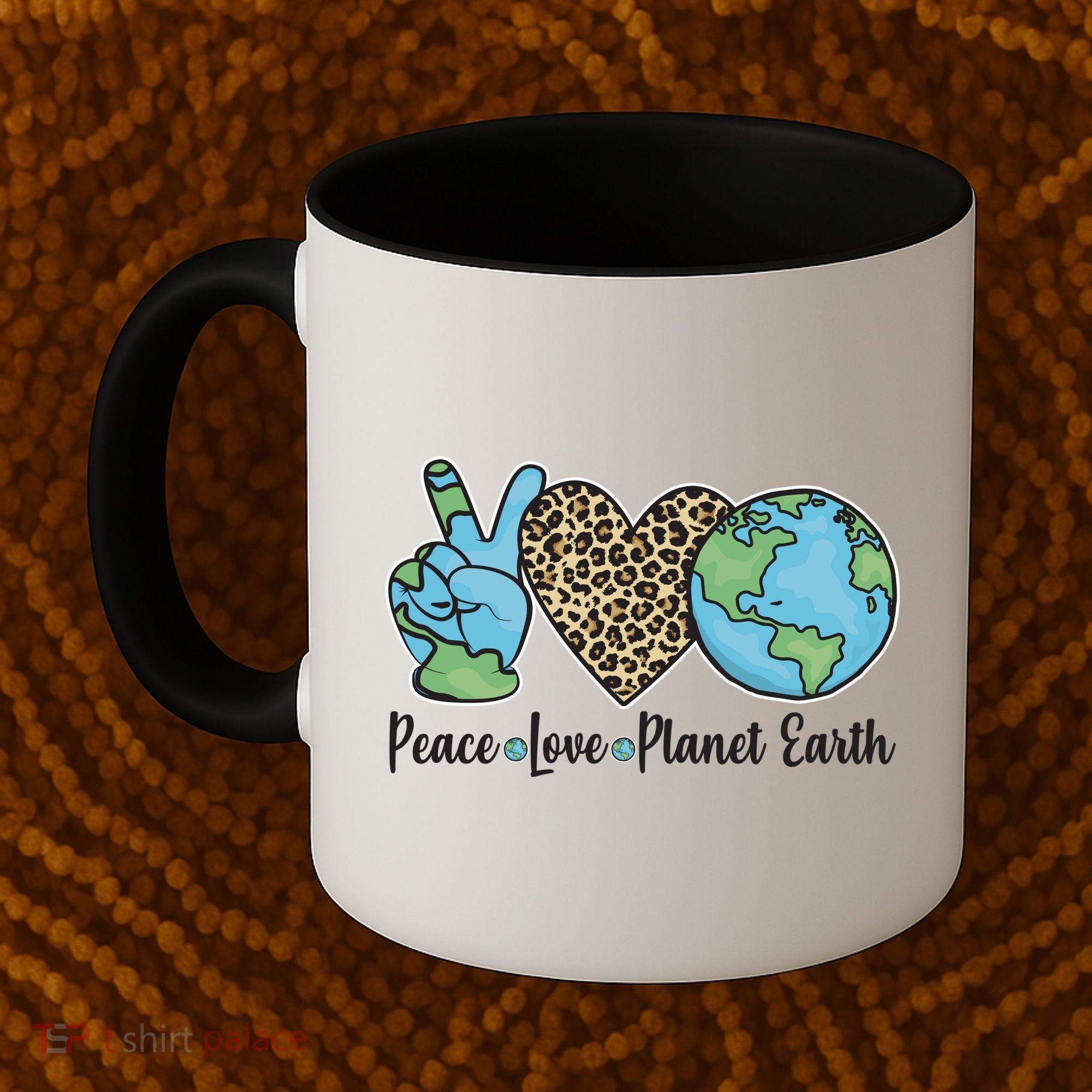 Peace Love Planet Earth Celebrate Earth Day Coffee Mug