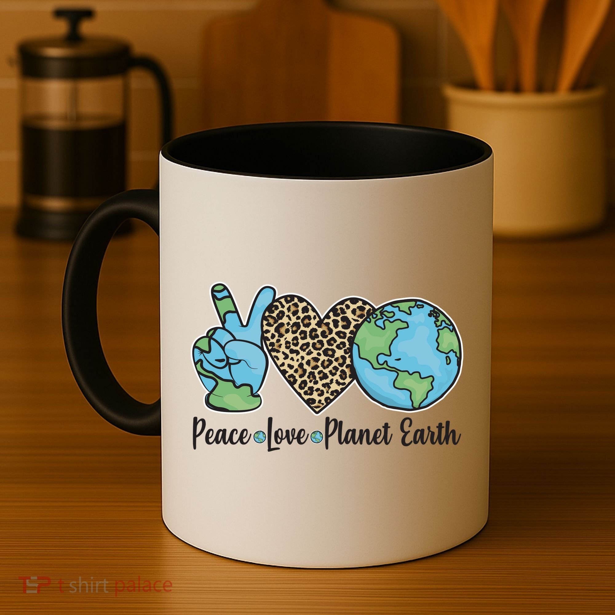 Peace Love Planet Earth Celebrate Earth Day Coffee Mug
