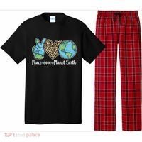 Peace Love Planet Earth Celebrate Earth Day Pajama Set thumb 0