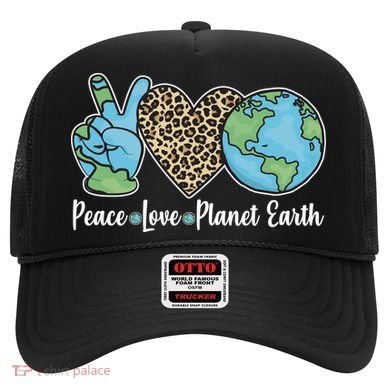 Peace Love Planet Earth Celebrate Earth Day Hat