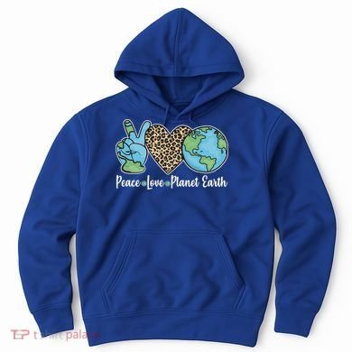 Peace Love Planet Earth Celebrate Earth Day Hoodie