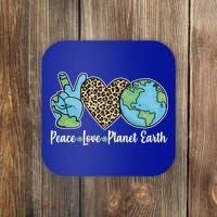 Peace Love Planet Earth Celebrate Earth Day Coaster thumb 0