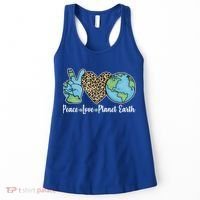 Peace Love Planet Earth Celebrate Earth Day Women's Tank Top thumb 0