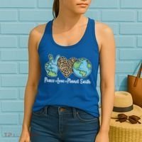 Peace Love Planet Earth Celebrate Earth Day Women's Tank Top thumb 2