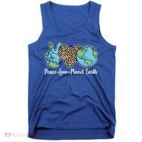 Peace Love Planet Earth Celebrate Earth Day Tank Top thumb 0