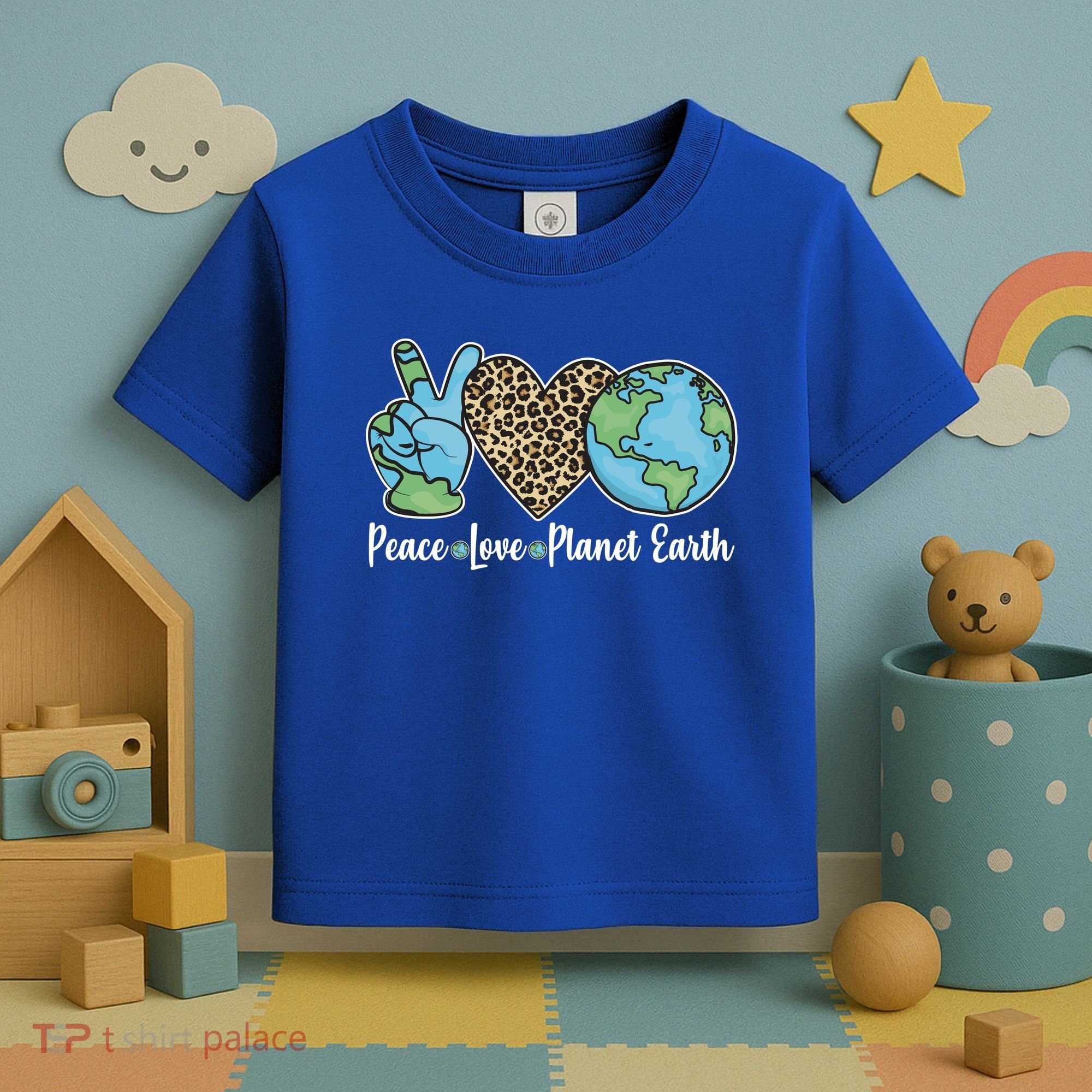 Peace Love Planet Earth Celebrate Earth Day Toddler T-Shirt