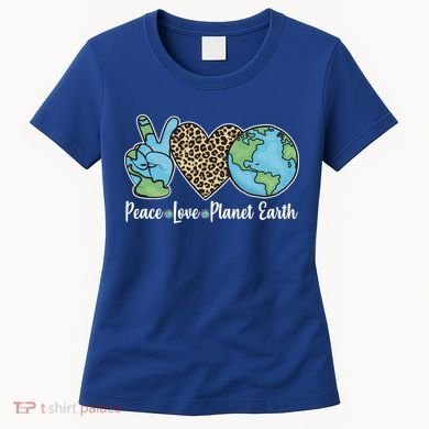 Peace Love Planet Earth Celebrate Earth Day Women's T-Shirt