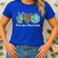 Peace Love Planet Earth Celebrate Earth Day Women's T-Shirt thumb 2