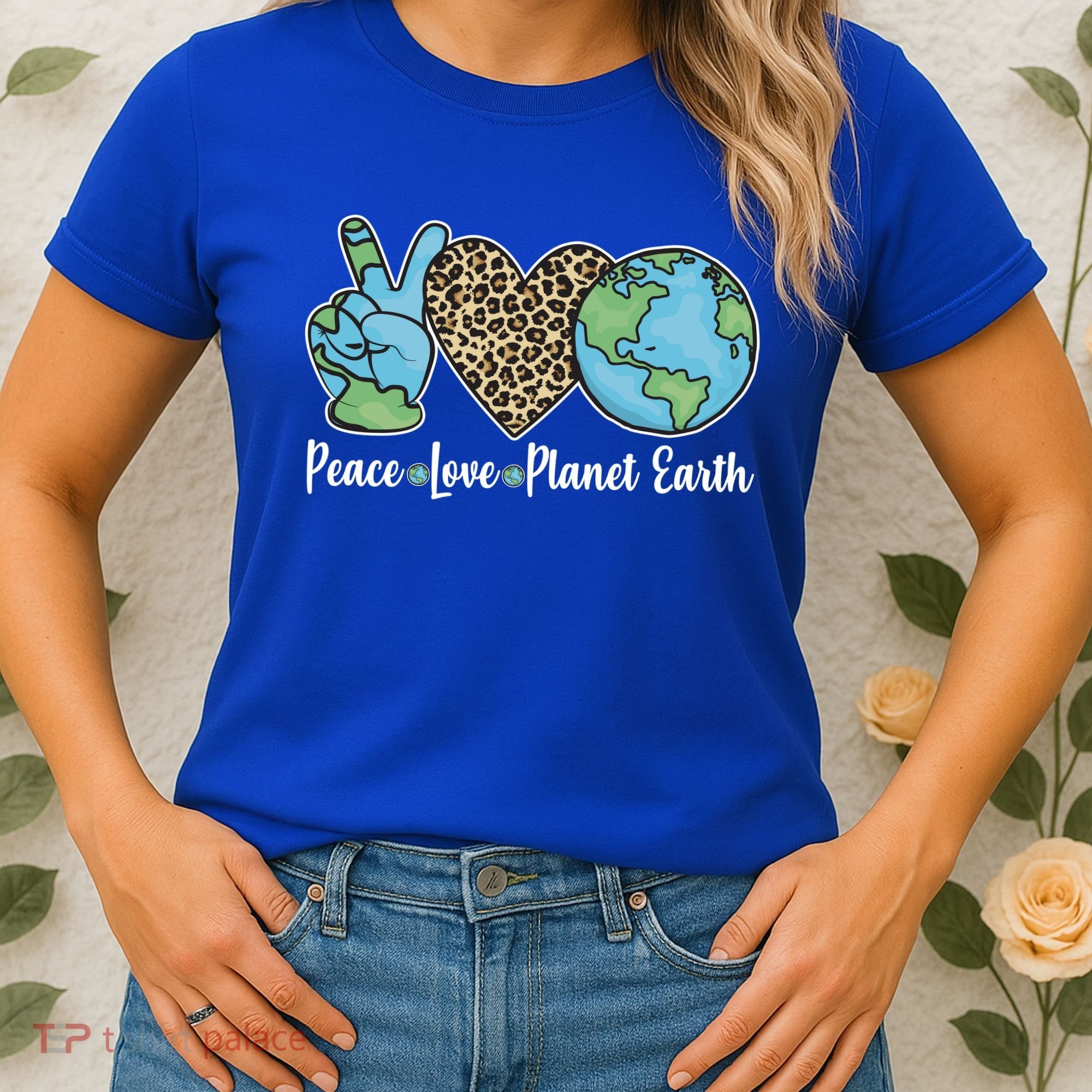 Peace Love Planet Earth Celebrate Earth Day Women's T-Shirt