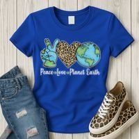 Peace Love Planet Earth Celebrate Earth Day Women's T-Shirt thumb 3