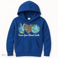 Peace Love Planet Earth Celebrate Earth Day Kids Hoodie thumb 0