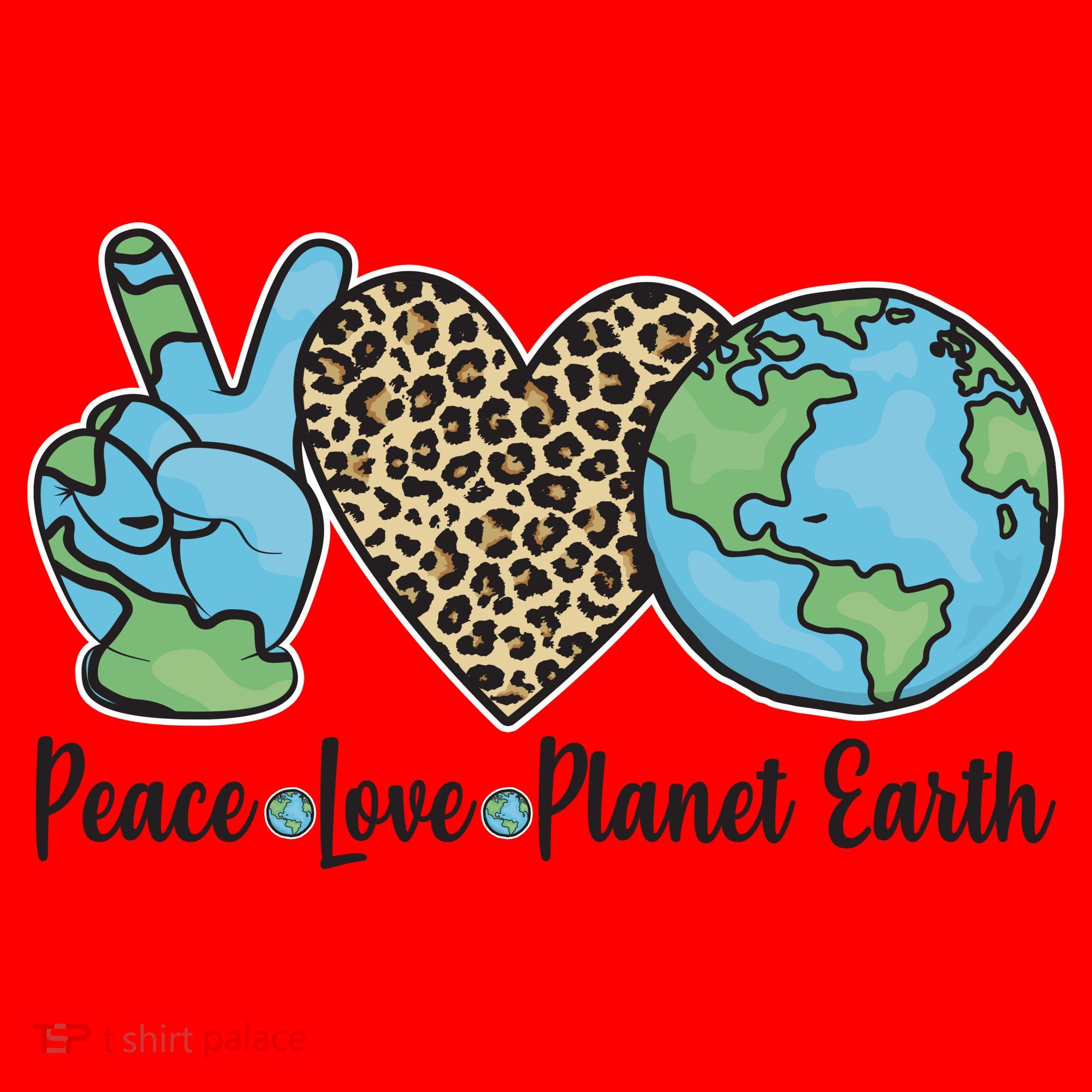 Peace Love Planet Earth Celebrate Earth Day Santa Hat