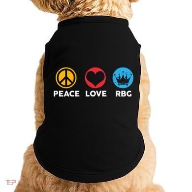 Peace Love RBG Ruth Bader Ginsburg Tribute Doggie Tank
