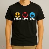Peace Love RBG Ruth Bader Ginsburg Tribute T-Shirt thumb 3
