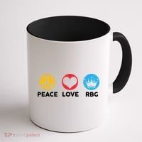 Peace Love RBG Ruth Bader Ginsburg Tribute Coffee Mug thumb 1