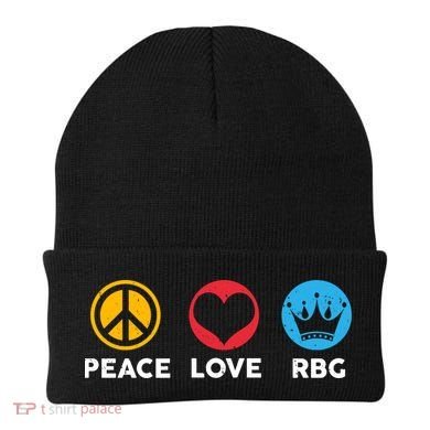 Peace Love RBG Ruth Bader Ginsburg Tribute Beanie