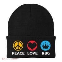 Peace Love RBG Ruth Bader Ginsburg Tribute Beanie thumb 0