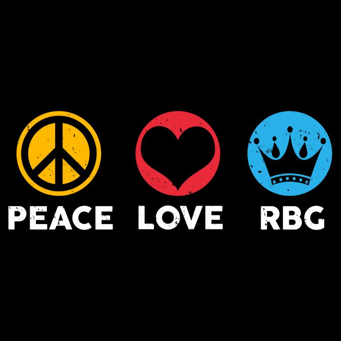 Peace Love RBG Ruth Bader Ginsburg Tribute 16 in Basic Backpack