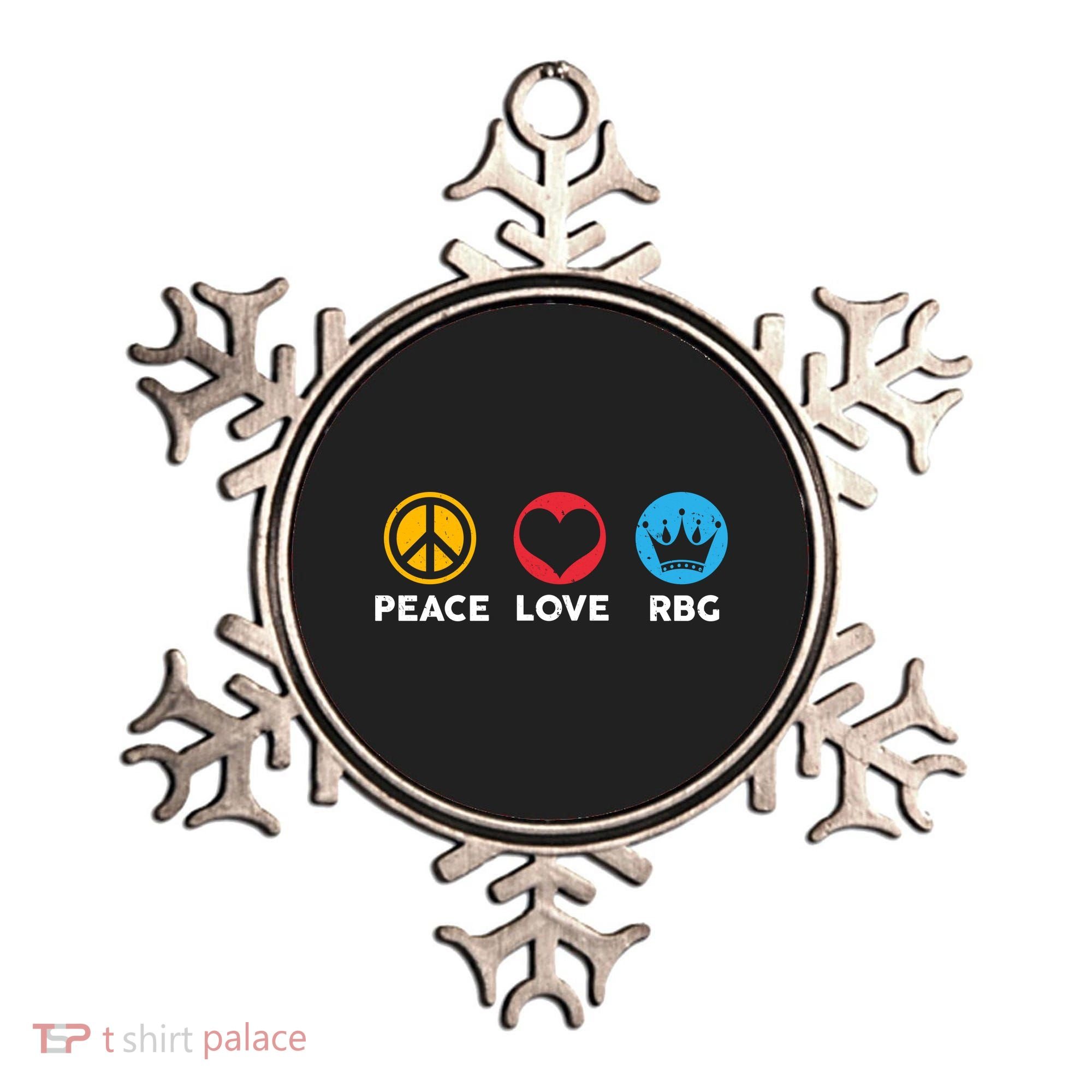 Peace Love RBG Ruth Bader Ginsburg Tribute Ornament