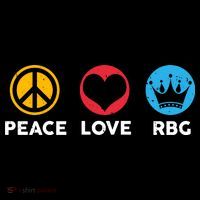Peace Love RBG Ruth Bader Ginsburg Tribute Ornament thumb 1