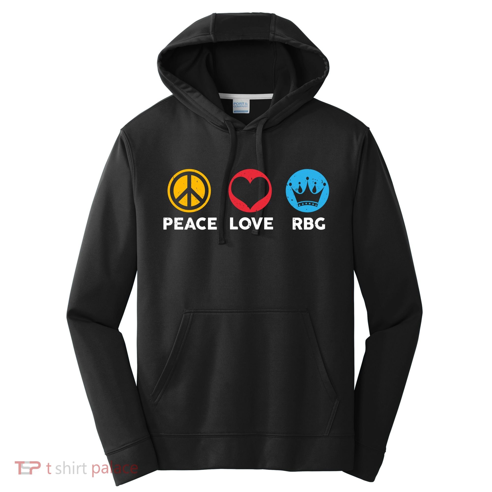 Peace Love RBG Ruth Bader Ginsburg Tribute Performance Fleece Hoodie