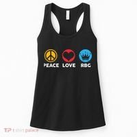 Peace Love RBG Ruth Bader Ginsburg Tribute Women's Tank Top thumb 0