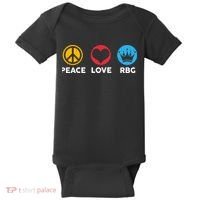 Peace Love RBG Ruth Bader Ginsburg Tribute Baby Bodysuit thumb 0