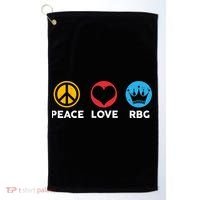 Peace Love RBG Ruth Bader Ginsburg Tribute Golf Towel thumb 0