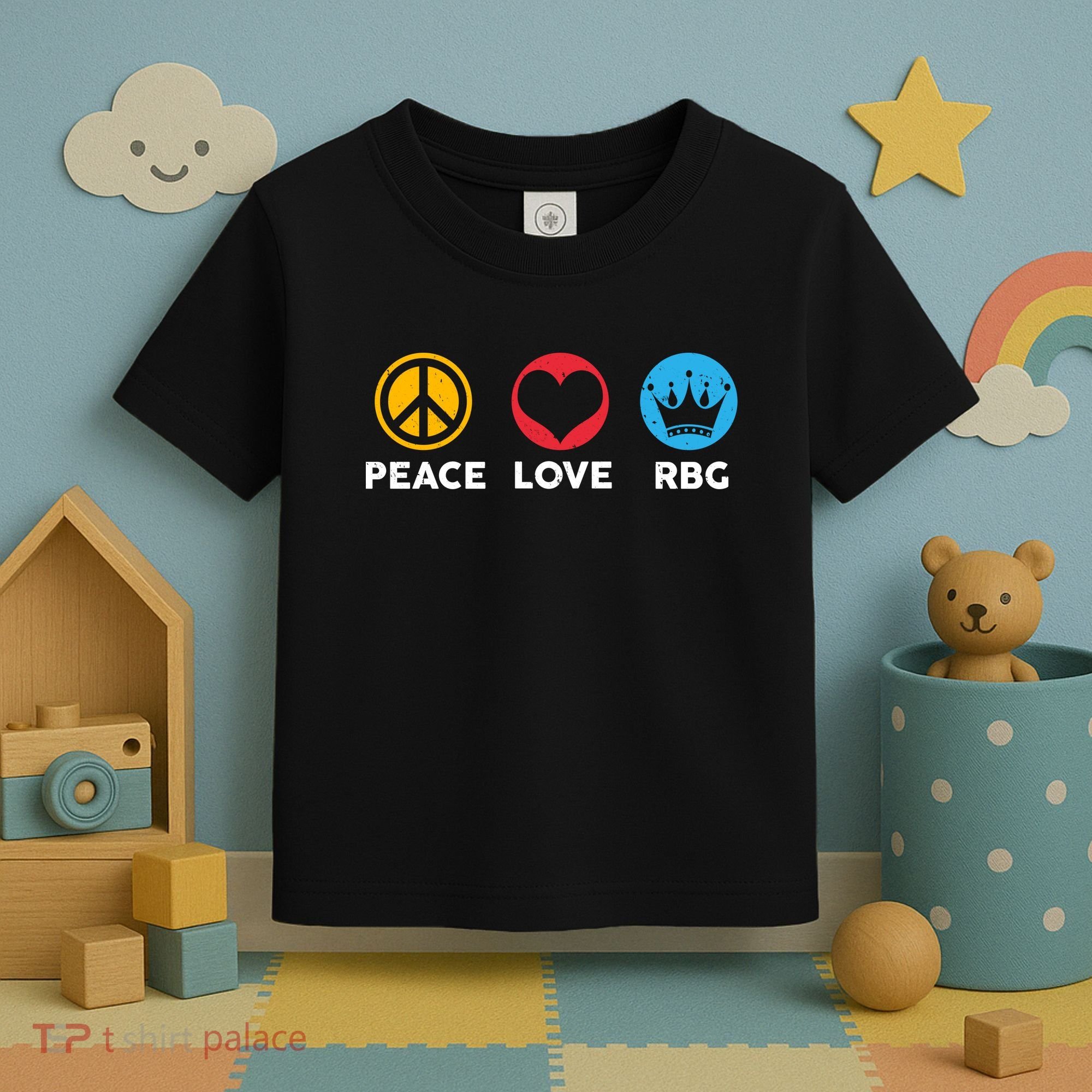 Peace Love RBG Ruth Bader Ginsburg Tribute Toddler T-Shirt