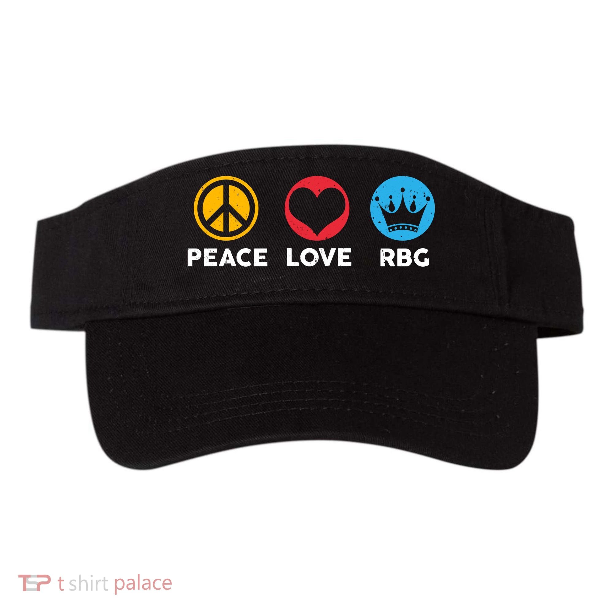 Peace Love RBG Ruth Bader Ginsburg Tribute Visor