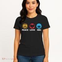 Peace Love RBG Ruth Bader Ginsburg Tribute Women's T-Shirt thumb 4