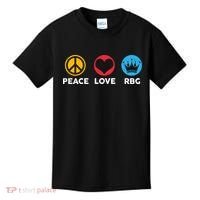 Peace Love RBG Ruth Bader Ginsburg Tribute Kids T-Shirt thumb 0