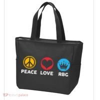 Peace Love RBG Ruth Bader Ginsburg Tribute Tote Bag thumb 3