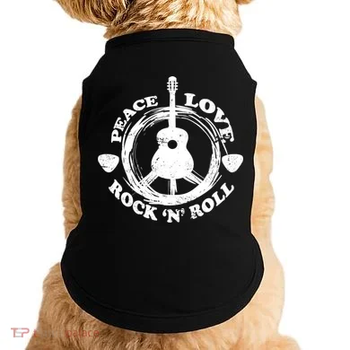 Peace Love Rock 'N' Roll Doggie Tank