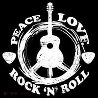 Peace Love Rock 'N' Roll USA-Made Doggie Bandana thumb 2