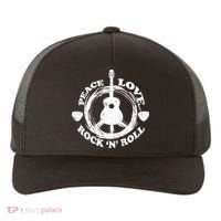 Peace Love Rock 'N' Roll Yupoong Adult 5-Panel Trucker Hat thumb 0