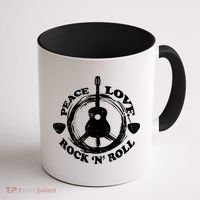 Peace Love Rock 'N' Roll Coffee Mug thumb 1