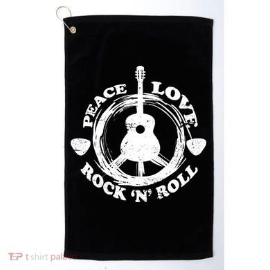 Peace Love Rock 'N' Roll Golf Towel