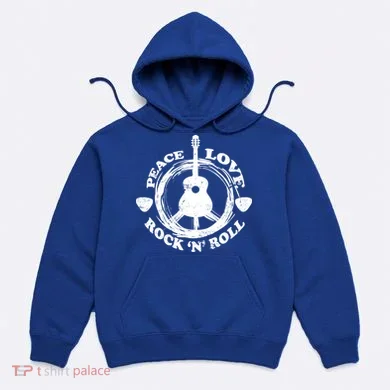 Peace Love Rock 'N' Roll Hoodie
