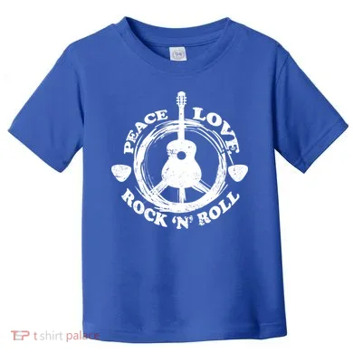 Peace Love Rock 'N' Roll Toddler T-Shirt