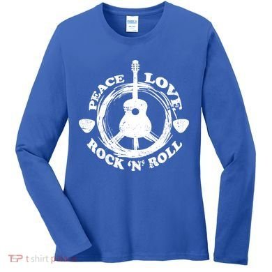 Peace Love Rock 'N' Roll Women's Long Sleeve Shirt