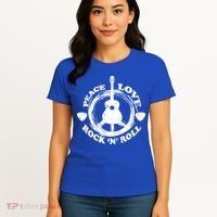 Peace Love Rock 'N' Roll Women's T-Shirt thumb 4
