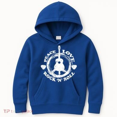 Peace Love Rock 'N' Roll Kids Hoodie