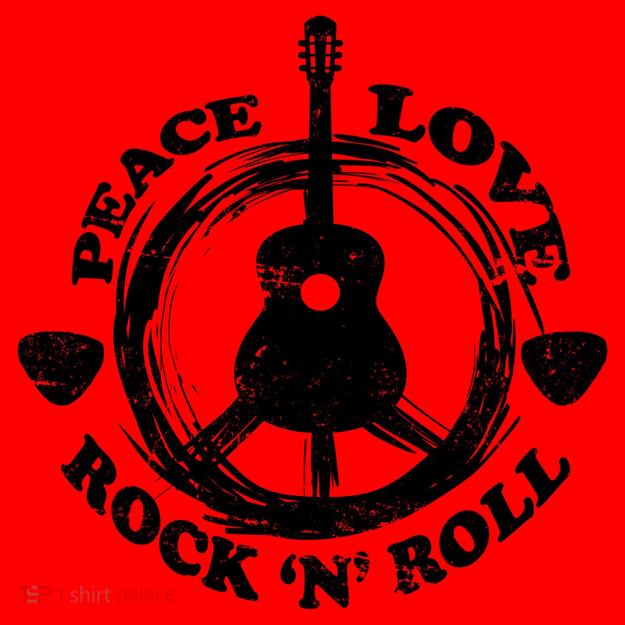 Peace Love Rock 'N' Roll Santa Hat