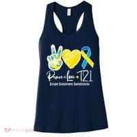 Peace Love T21 Down Syndrome Awareness Women's Tank Top thumb 0