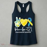 Peace Love T21 Down Syndrome Awareness Women's Tank Top thumb 3