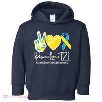 Peace Love T21 Down Syndrome Awareness Toddler Hoodie thumb 0