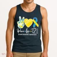 Peace Love T21 Down Syndrome Awareness Tank Top thumb 3