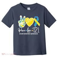 Peace Love T21 Down Syndrome Awareness Toddler T-Shirt thumb 0
