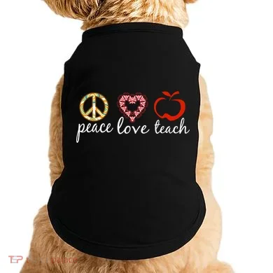 Peace Love Teach Doggie Tank